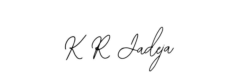 Create a beautiful signature design for name K R Jadeja. With this signature (Bearetta-2O07w) fonts, you can make a handwritten signature for free. K R Jadeja signature style 12 images and pictures png