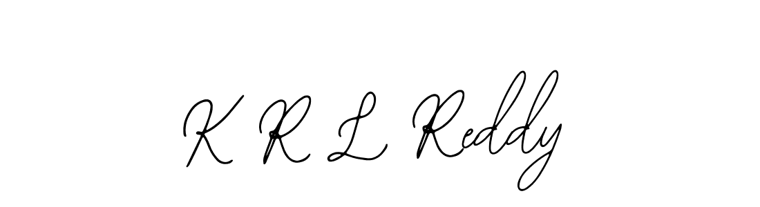 You should practise on your own different ways (Bearetta-2O07w) to write your name (K R L Reddy) in signature. don't let someone else do it for you. K R L Reddy signature style 12 images and pictures png