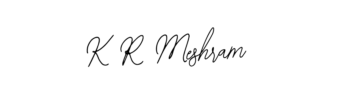 Use a signature maker to create a handwritten signature online. With this signature software, you can design (Bearetta-2O07w) your own signature for name K R Meshram. K R Meshram signature style 12 images and pictures png