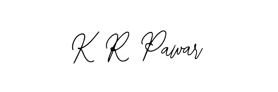 How to make K R Pawar name signature. Use Bearetta-2O07w style for creating short signs online. This is the latest handwritten sign. K R Pawar signature style 12 images and pictures png