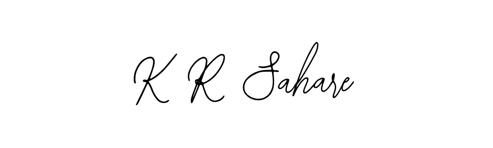 Create a beautiful signature design for name K R Sahare. With this signature (Bearetta-2O07w) fonts, you can make a handwritten signature for free. K R Sahare signature style 12 images and pictures png