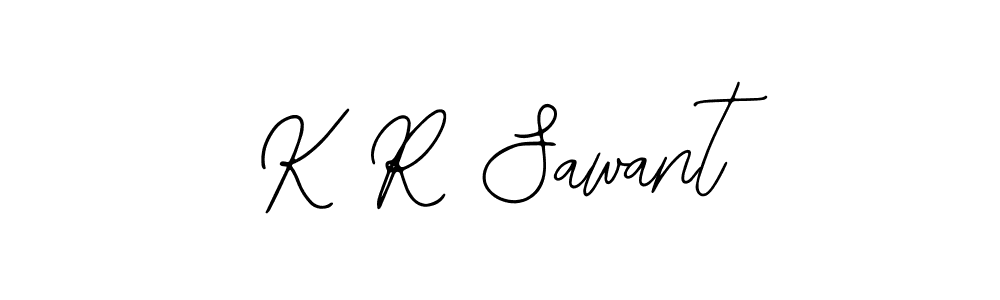 How to make K R Sawant name signature. Use Bearetta-2O07w style for creating short signs online. This is the latest handwritten sign. K R Sawant signature style 12 images and pictures png