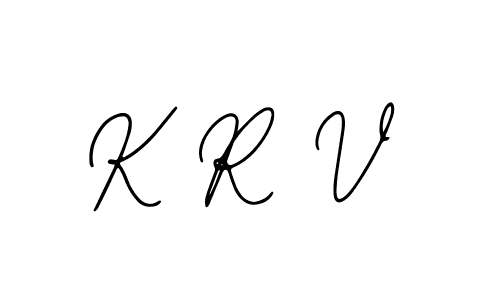 Make a beautiful signature design for name K R V. With this signature (Bearetta-2O07w) style, you can create a handwritten signature for free. K R V signature style 12 images and pictures png