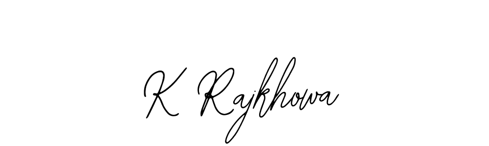 K Rajkhowa stylish signature style. Best Handwritten Sign (Bearetta-2O07w) for my name. Handwritten Signature Collection Ideas for my name K Rajkhowa. K Rajkhowa signature style 12 images and pictures png