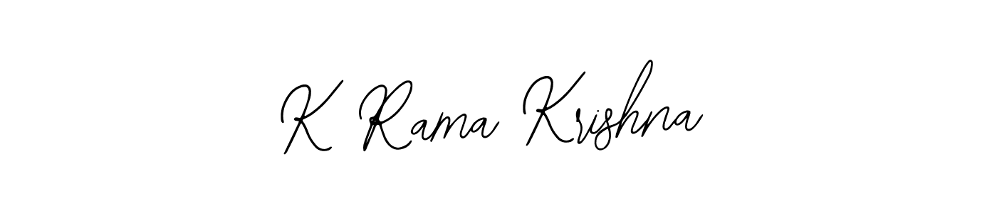 The best way (Bearetta-2O07w) to make a short signature is to pick only two or three words in your name. The name K Rama Krishna include a total of six letters. For converting this name. K Rama Krishna signature style 12 images and pictures png