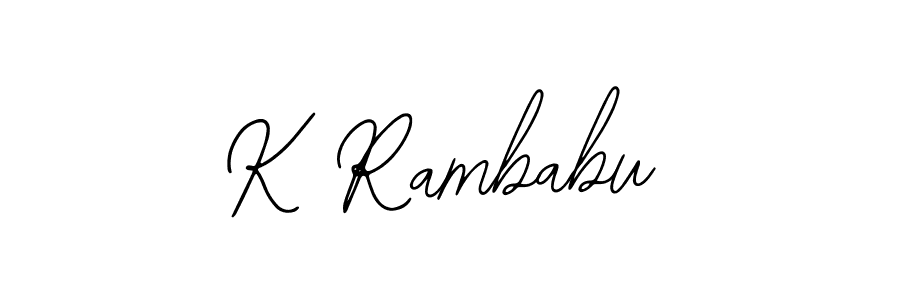 Use a signature maker to create a handwritten signature online. With this signature software, you can design (Bearetta-2O07w) your own signature for name K Rambabu. K Rambabu signature style 12 images and pictures png