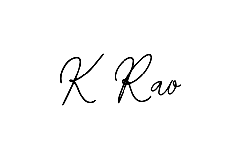 How to make K Rao name signature. Use Bearetta-2O07w style for creating short signs online. This is the latest handwritten sign. K Rao signature style 12 images and pictures png