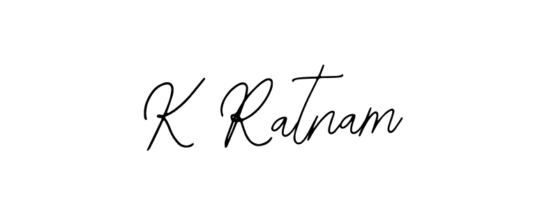 Design your own signature with our free online signature maker. With this signature software, you can create a handwritten (Bearetta-2O07w) signature for name K Ratnam. K Ratnam signature style 12 images and pictures png
