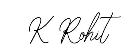 How to make K Rohit name signature. Use Bearetta-2O07w style for creating short signs online. This is the latest handwritten sign. K Rohit signature style 12 images and pictures png