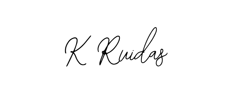 The best way (Bearetta-2O07w) to make a short signature is to pick only two or three words in your name. The name K Ruidas include a total of six letters. For converting this name. K Ruidas signature style 12 images and pictures png
