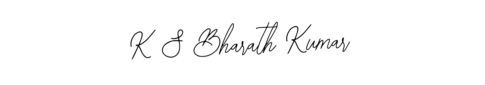 Bearetta-2O07w is a professional signature style that is perfect for those who want to add a touch of class to their signature. It is also a great choice for those who want to make their signature more unique. Get K S Bharath Kumar name to fancy signature for free. K S Bharath Kumar signature style 12 images and pictures png