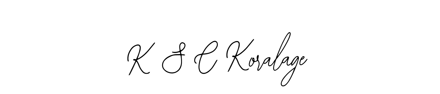 Also You can easily find your signature by using the search form. We will create K S C Koralage name handwritten signature images for you free of cost using Bearetta-2O07w sign style. K S C Koralage signature style 12 images and pictures png