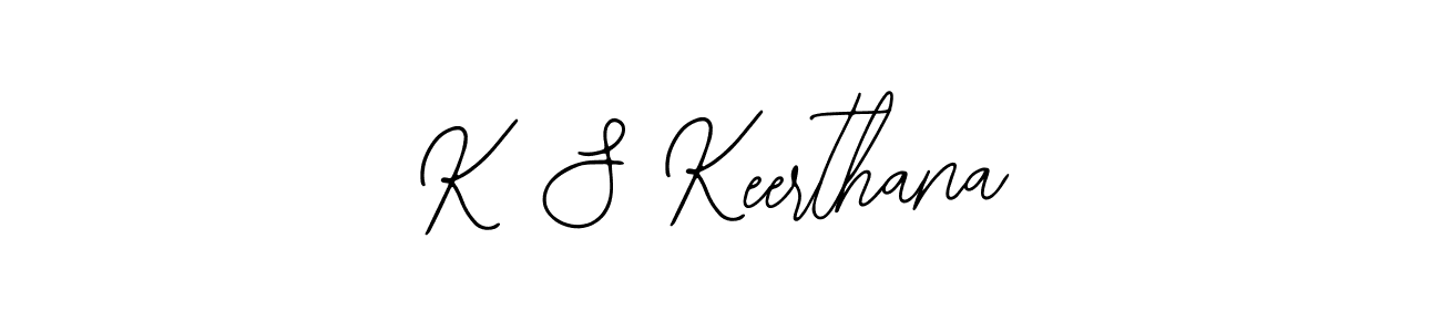 You should practise on your own different ways (Bearetta-2O07w) to write your name (K S Keerthana) in signature. don't let someone else do it for you. K S Keerthana signature style 12 images and pictures png