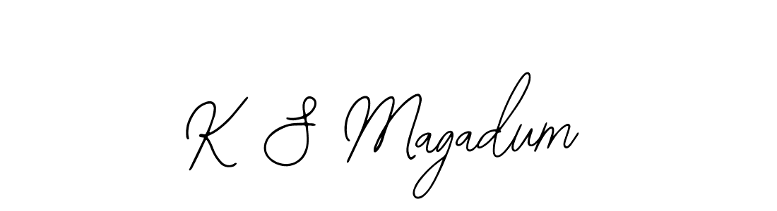 How to make K S Magadum signature? Bearetta-2O07w is a professional autograph style. Create handwritten signature for K S Magadum name. K S Magadum signature style 12 images and pictures png