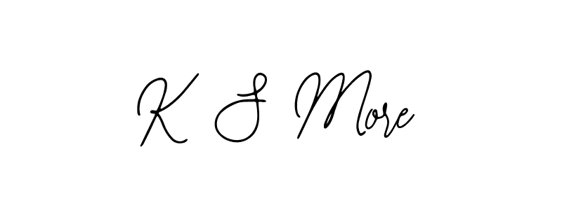 You should practise on your own different ways (Bearetta-2O07w) to write your name (K S More) in signature. don't let someone else do it for you. K S More signature style 12 images and pictures png