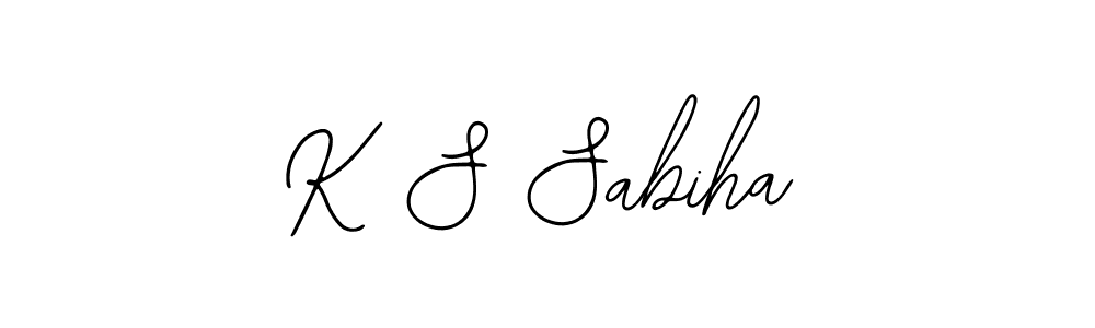 Make a beautiful signature design for name K S Sabiha. With this signature (Bearetta-2O07w) style, you can create a handwritten signature for free. K S Sabiha signature style 12 images and pictures png