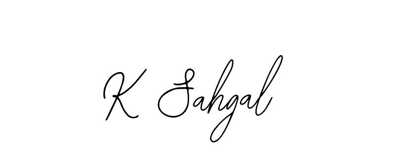 Bearetta-2O07w is a professional signature style that is perfect for those who want to add a touch of class to their signature. It is also a great choice for those who want to make their signature more unique. Get K Sahgal name to fancy signature for free. K Sahgal signature style 12 images and pictures png