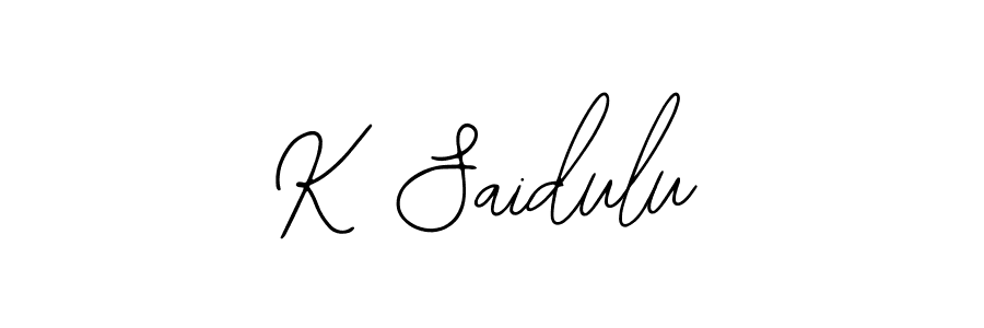 Make a beautiful signature design for name K Saidulu. With this signature (Bearetta-2O07w) style, you can create a handwritten signature for free. K Saidulu signature style 12 images and pictures png