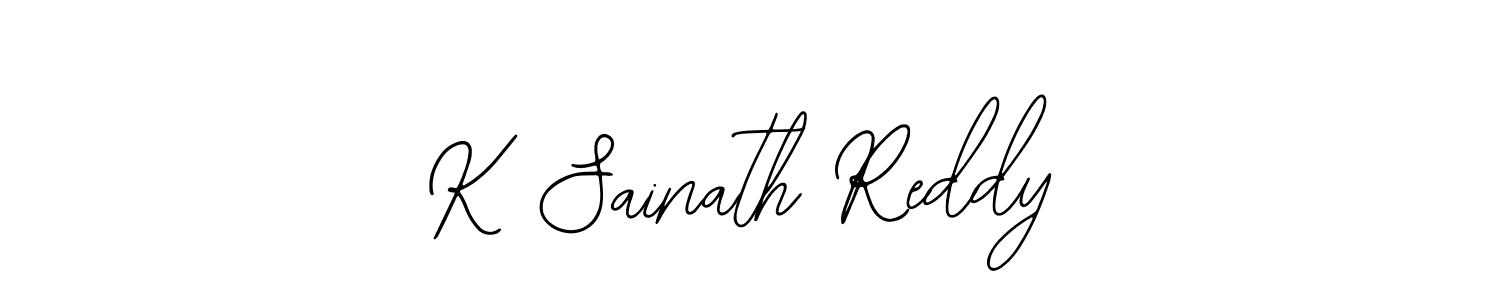 Also You can easily find your signature by using the search form. We will create K Sainath Reddy name handwritten signature images for you free of cost using Bearetta-2O07w sign style. K Sainath Reddy signature style 12 images and pictures png