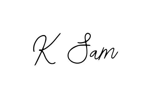 Use a signature maker to create a handwritten signature online. With this signature software, you can design (Bearetta-2O07w) your own signature for name K Sam. K Sam signature style 12 images and pictures png