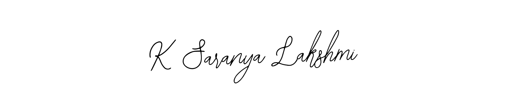 if you are searching for the best signature style for your name K Saranya Lakshmi. so please give up your signature search. here we have designed multiple signature styles  using Bearetta-2O07w. K Saranya Lakshmi signature style 12 images and pictures png