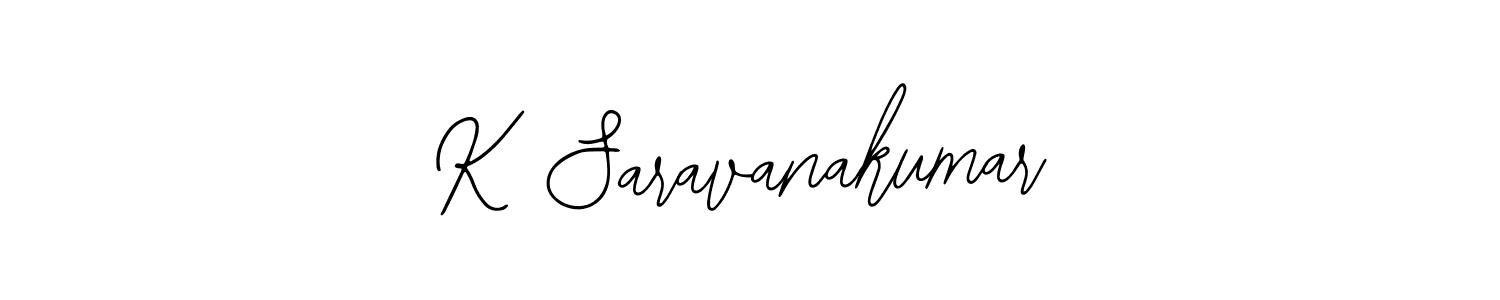 Design your own signature with our free online signature maker. With this signature software, you can create a handwritten (Bearetta-2O07w) signature for name K Saravanakumar. K Saravanakumar signature style 12 images and pictures png