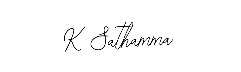 How to make K Sathamma signature? Bearetta-2O07w is a professional autograph style. Create handwritten signature for K Sathamma name. K Sathamma signature style 12 images and pictures png