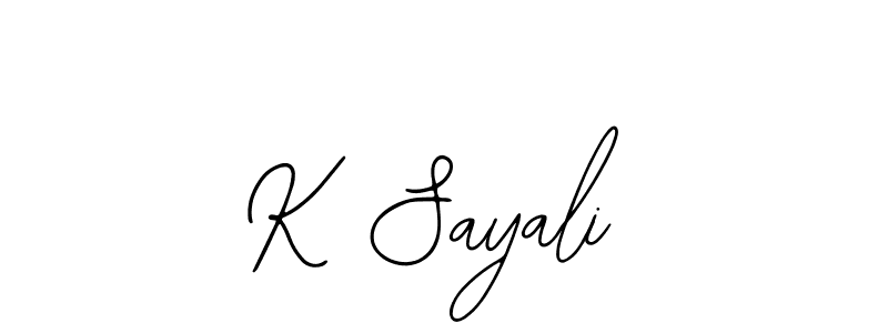 This is the best signature style for the K Sayali name. Also you like these signature font (Bearetta-2O07w). Mix name signature. K Sayali signature style 12 images and pictures png