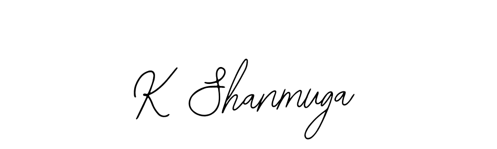 Make a beautiful signature design for name K Shanmuga. With this signature (Bearetta-2O07w) style, you can create a handwritten signature for free. K Shanmuga signature style 12 images and pictures png