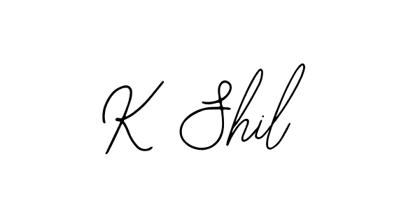 You should practise on your own different ways (Bearetta-2O07w) to write your name (K Shil) in signature. don't let someone else do it for you. K Shil signature style 12 images and pictures png