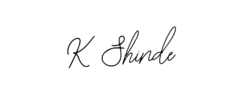 Make a beautiful signature design for name K Shinde. With this signature (Bearetta-2O07w) style, you can create a handwritten signature for free. K Shinde signature style 12 images and pictures png