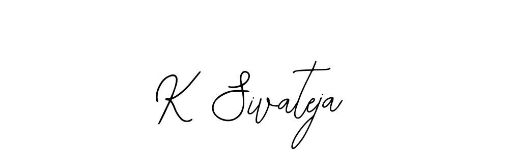 How to make K Sivateja name signature. Use Bearetta-2O07w style for creating short signs online. This is the latest handwritten sign. K Sivateja signature style 12 images and pictures png