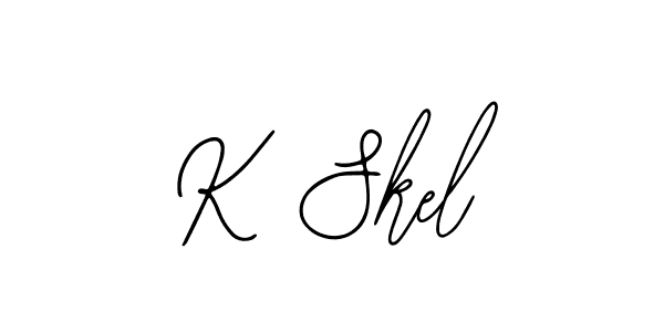 if you are searching for the best signature style for your name K Skel. so please give up your signature search. here we have designed multiple signature styles  using Bearetta-2O07w. K Skel signature style 12 images and pictures png