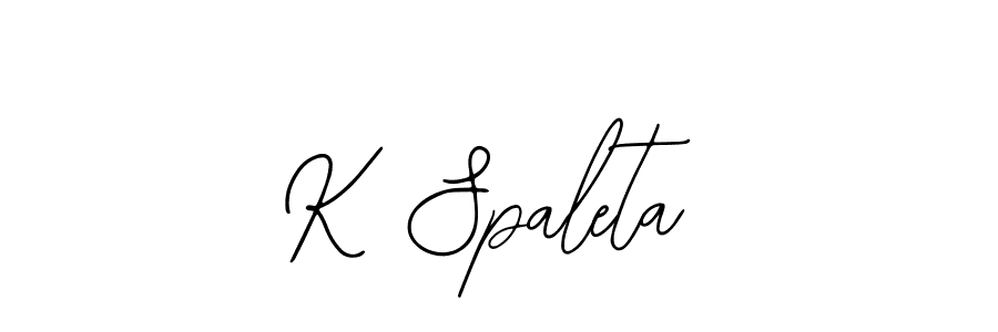 You should practise on your own different ways (Bearetta-2O07w) to write your name (K Spaleta) in signature. don't let someone else do it for you. K Spaleta signature style 12 images and pictures png