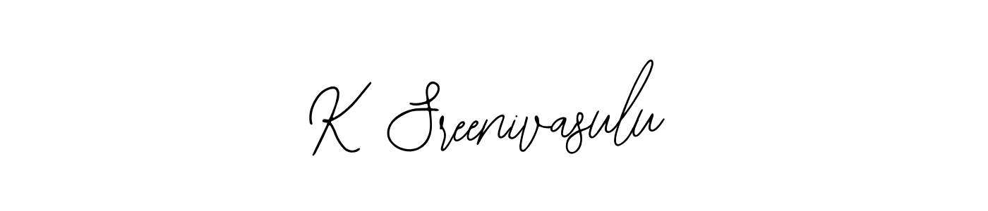 Create a beautiful signature design for name K Sreenivasulu. With this signature (Bearetta-2O07w) fonts, you can make a handwritten signature for free. K Sreenivasulu signature style 12 images and pictures png