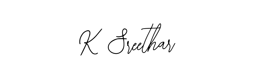 Use a signature maker to create a handwritten signature online. With this signature software, you can design (Bearetta-2O07w) your own signature for name K Sreethar. K Sreethar signature style 12 images and pictures png