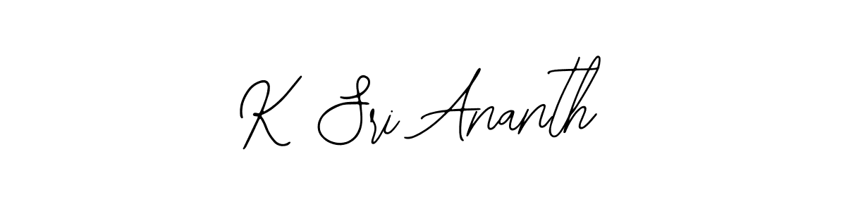 Create a beautiful signature design for name K Sri Ananth. With this signature (Bearetta-2O07w) fonts, you can make a handwritten signature for free. K Sri Ananth signature style 12 images and pictures png