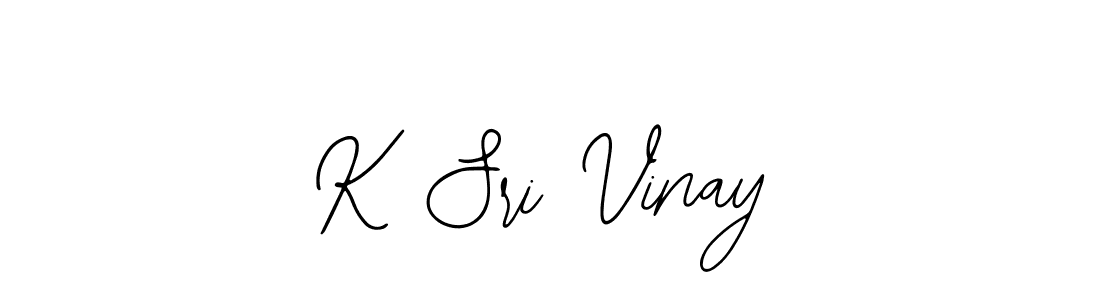 Create a beautiful signature design for name K Sri Vinay. With this signature (Bearetta-2O07w) fonts, you can make a handwritten signature for free. K Sri Vinay signature style 12 images and pictures png