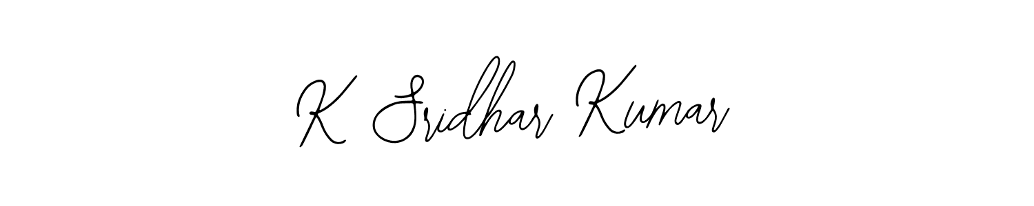 The best way (Bearetta-2O07w) to make a short signature is to pick only two or three words in your name. The name K Sridhar Kumar include a total of six letters. For converting this name. K Sridhar Kumar signature style 12 images and pictures png