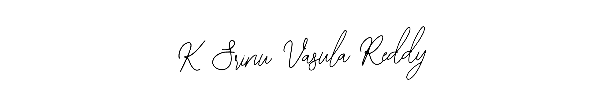 Create a beautiful signature design for name K Srinu Vasula Reddy. With this signature (Bearetta-2O07w) fonts, you can make a handwritten signature for free. K Srinu Vasula Reddy signature style 12 images and pictures png