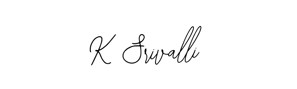 You should practise on your own different ways (Bearetta-2O07w) to write your name (K Srivalli) in signature. don't let someone else do it for you. K Srivalli signature style 12 images and pictures png