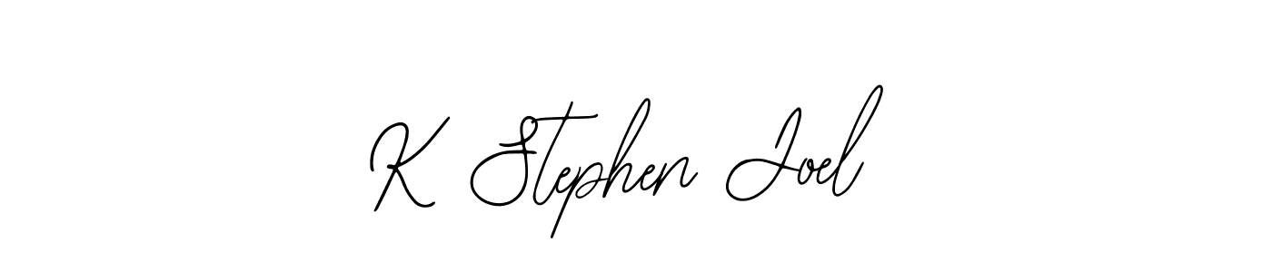 if you are searching for the best signature style for your name K Stephen Joel. so please give up your signature search. here we have designed multiple signature styles  using Bearetta-2O07w. K Stephen Joel signature style 12 images and pictures png