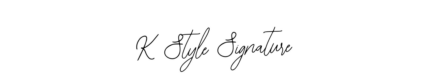 How to make K Style Signature name signature. Use Bearetta-2O07w style for creating short signs online. This is the latest handwritten sign. K Style Signature signature style 12 images and pictures png
