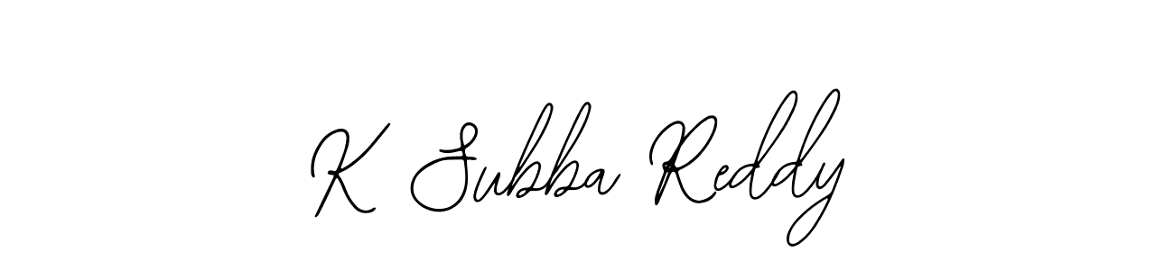 K Subba Reddy stylish signature style. Best Handwritten Sign (Bearetta-2O07w) for my name. Handwritten Signature Collection Ideas for my name K Subba Reddy. K Subba Reddy signature style 12 images and pictures png