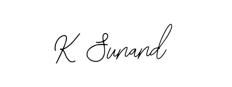 Also we have K Sunand name is the best signature style. Create professional handwritten signature collection using Bearetta-2O07w autograph style. K Sunand signature style 12 images and pictures png