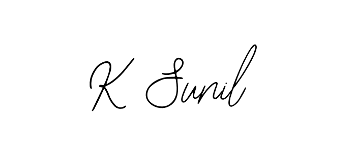 Also we have K Sunil name is the best signature style. Create professional handwritten signature collection using Bearetta-2O07w autograph style. K Sunil signature style 12 images and pictures png