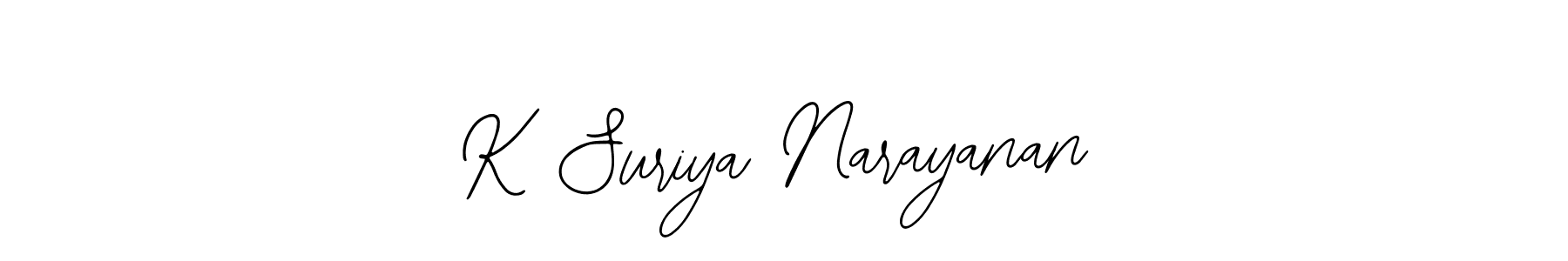 Make a beautiful signature design for name K Suriya Narayanan. With this signature (Bearetta-2O07w) style, you can create a handwritten signature for free. K Suriya Narayanan signature style 12 images and pictures png