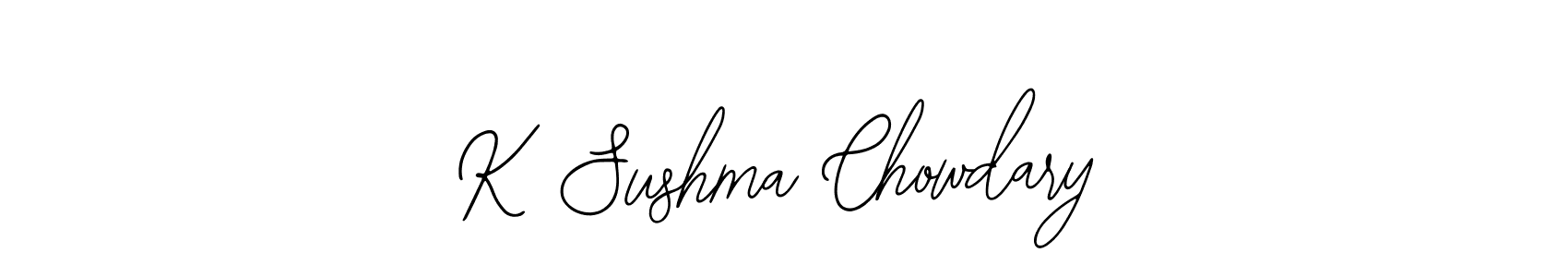 The best way (Bearetta-2O07w) to make a short signature is to pick only two or three words in your name. The name K Sushma Chowdary include a total of six letters. For converting this name. K Sushma Chowdary signature style 12 images and pictures png