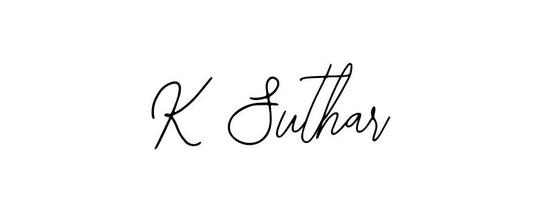 How to Draw K Suthar signature style? Bearetta-2O07w is a latest design signature styles for name K Suthar. K Suthar signature style 12 images and pictures png