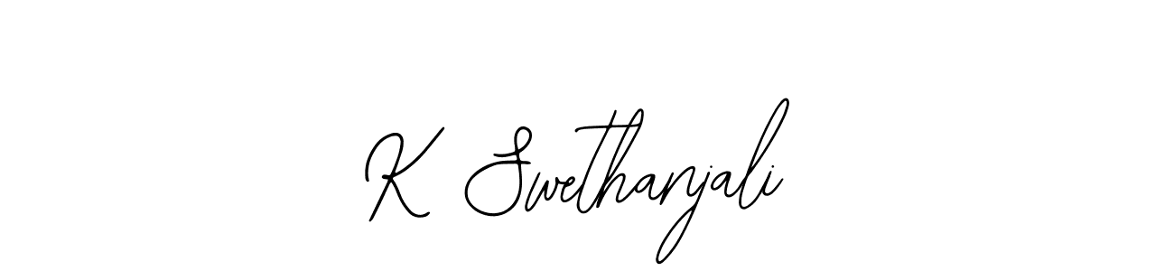 How to make K Swethanjali signature? Bearetta-2O07w is a professional autograph style. Create handwritten signature for K Swethanjali name. K Swethanjali signature style 12 images and pictures png